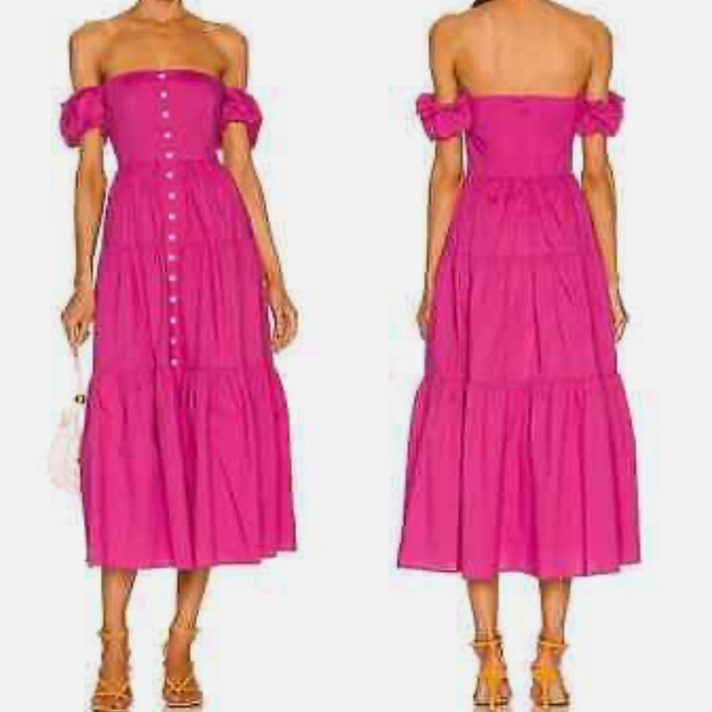 Staud pink dress